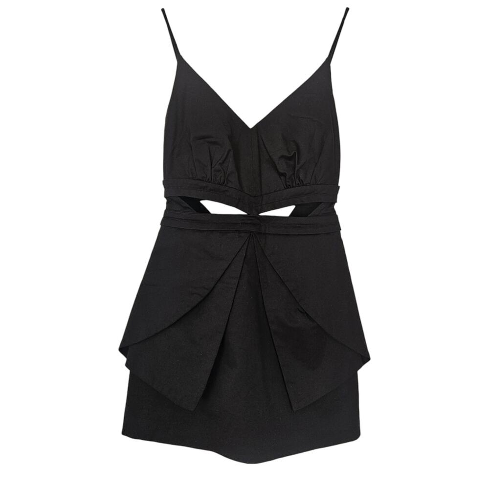 Farm Rio Black Max Amazonia Cut Out Mini Dress XS NWT